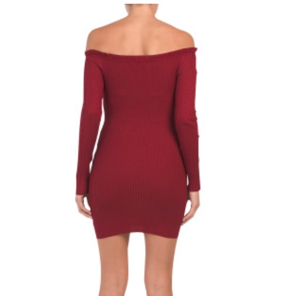 Button front cold-shoulder midi dress long sleeve - Picture 4 of 4